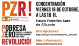 CONCENTRACIÓN DE POBRESA ZERO EN ALICANTE 16 Octubre a las 18h en Federico Soto